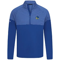 Men's Levelwear Royal Golden State Warriors Classic Stripes Quarter-Zip Top