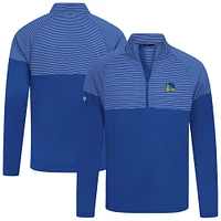Men's Levelwear Royal Golden State Warriors Classic Stripes Quarter-Zip Top