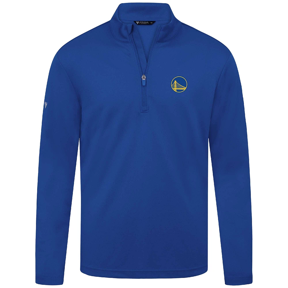 Men's Levelwear Royal Golden State Warriors Heron Quarter-Zip Top
