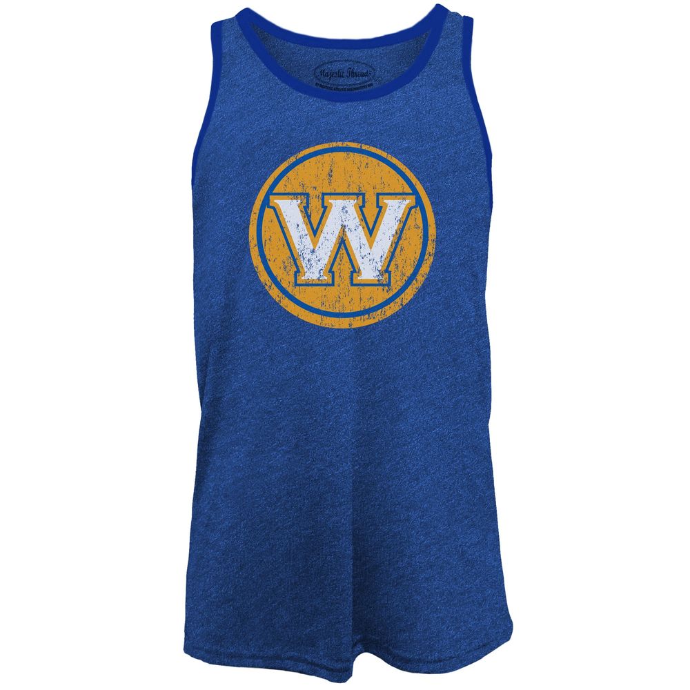 Men's Majestic Threads Draymond Green Royal Golden State Warriors Name & Number Tri-Blend Tank Top