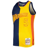 Maillot Swingman divisé Mitchell & Ness Baron Davis bleu marine/or Golden State Warriors Hardwood Classics 2006/07 pour hommes