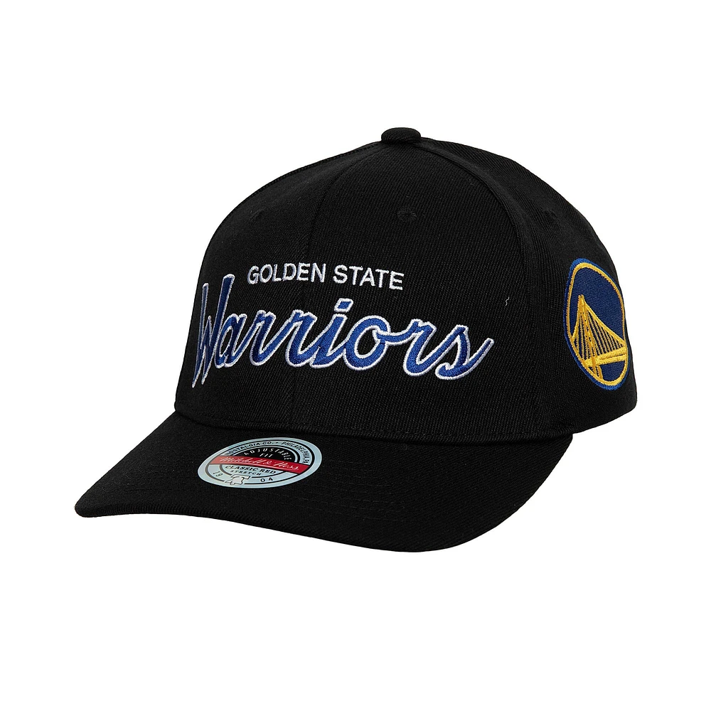 Casquette Snapback extensible MVP Team Script 2.0 Golden State Warriors Mitchell & Ness pour homme