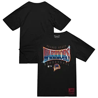 Men's Mitchell & Ness  Black Golden State Warriors Worldwide Collection Glow Up T-Shirt