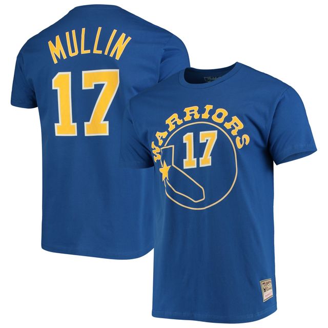 T-shirt avec nom et numéro de l'équipe Mitchell & Ness Chris Mullin Royal Golden State Warriors Hardwood Classics pour hommes