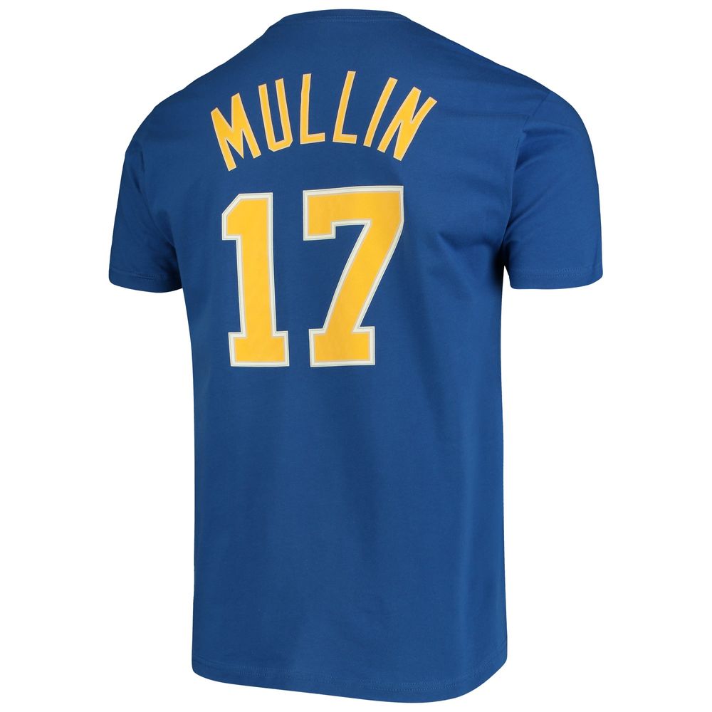 Men's Mitchell & Ness Chris Mullin Royal Golden State Warriors Hardwood Classics Name Number Team T-Shirt