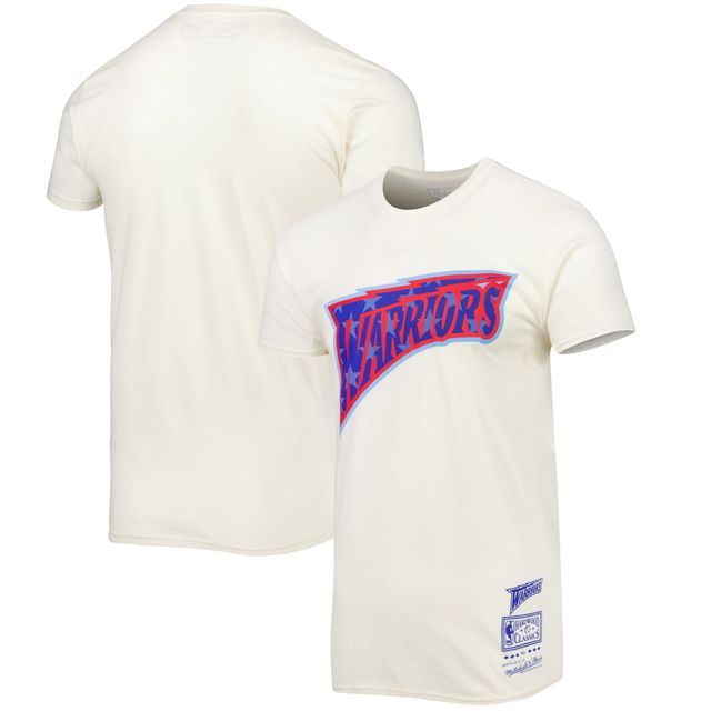 T-shirt crème Mitchell & Ness Golden State Warriors Hardwood Classics Americana Freedom pour hommes