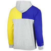 Men's Mitchell & Ness  Heather Gray Golden State Warriors Tie-Breaker Pullover Hoodie