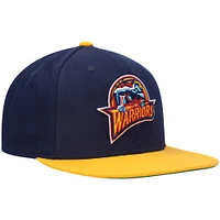 Men's Mitchell & Ness Navy/Gold Golden State Warriors Hardwood Classics Team Two-Tone 2.0 Snapback Hat