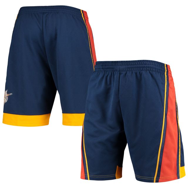 Short Swingman Mitchell & Ness bleu marine Golden State Warriors 2009 Hardwood Classics 75e anniversaire pour hommes