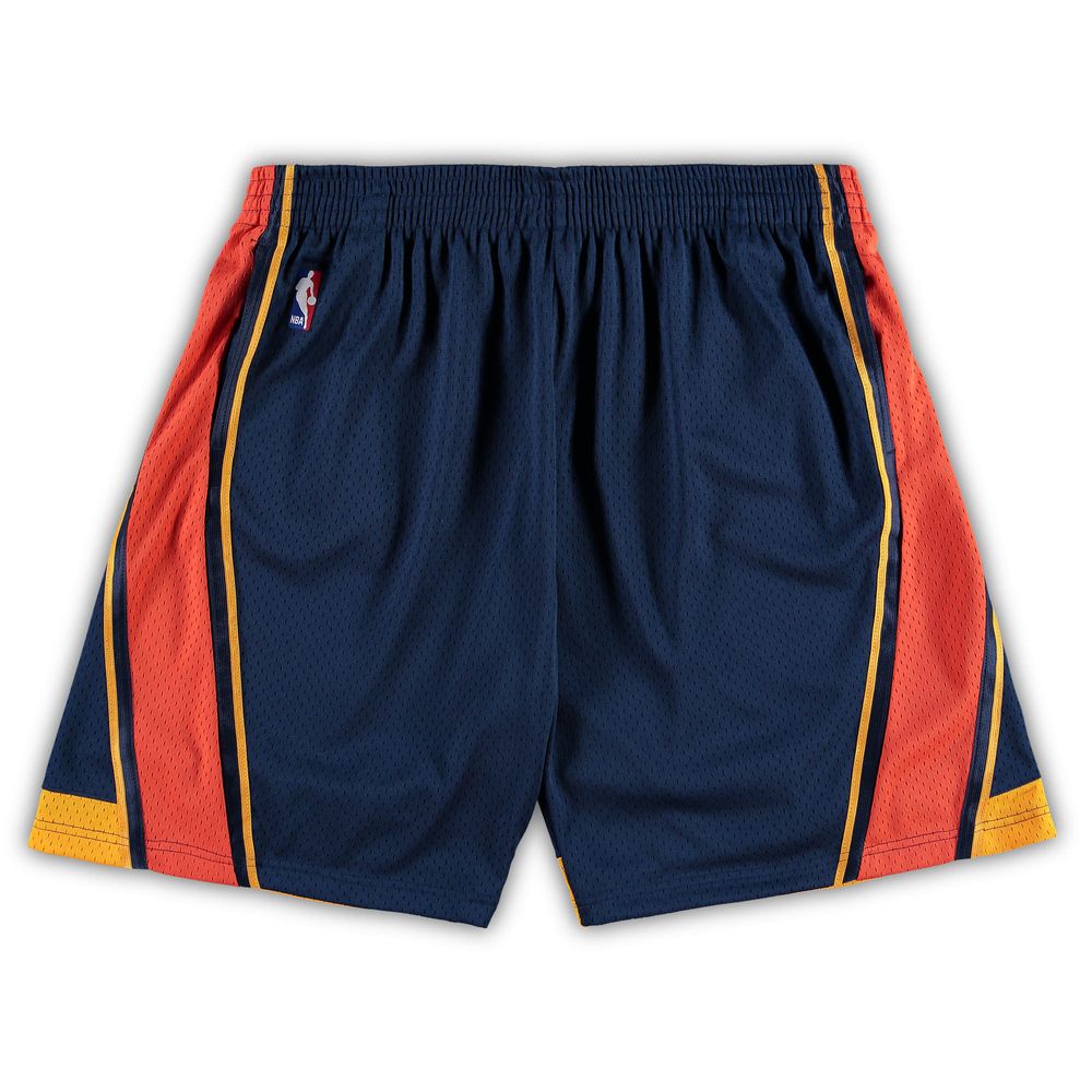 Men's Mitchell & Ness Navy Golden State Warriors Big Tall Hardwood Classics Team Swingman Shorts