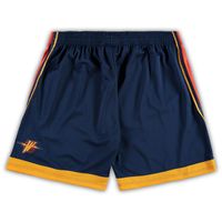 Men's Mitchell & Ness Navy Golden State Warriors Big Tall Hardwood Classics Team Swingman Shorts