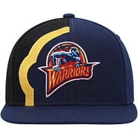 Men's Mitchell & Ness Navy Golden State Warriors Hardwood Classics Retroline Snapback Hat