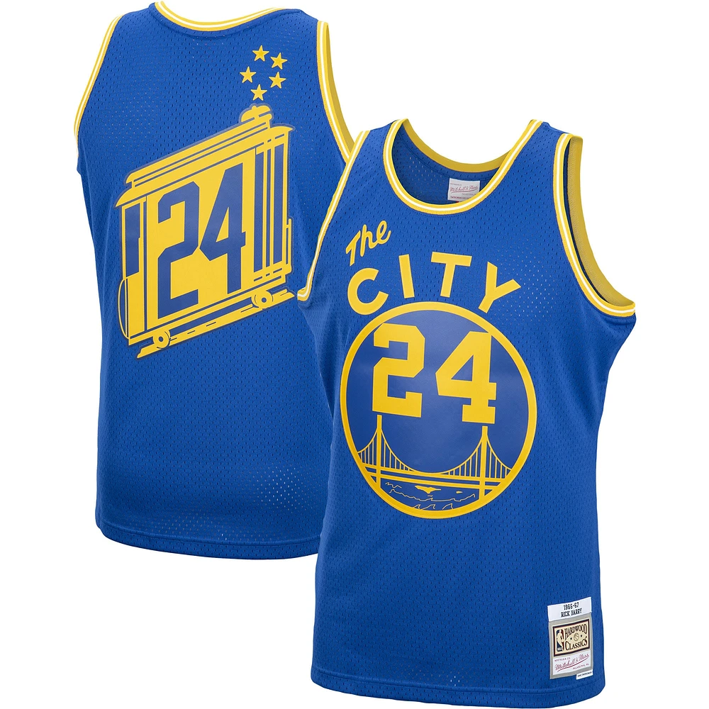 Maillot Swingman Mitchell & Ness Rick Barry Royal Golden State Warriors 2001/02 Hardwood Classics pour hommes