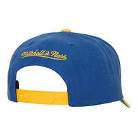 Casquette Snapback Mitchell & Ness Royal/Gold Golden State Warriors Soul XL Logo Pro Crown pour hommes