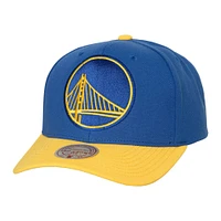 Casquette Snapback Mitchell & Ness Royal/Gold Golden State Warriors Soul XL Logo Pro Crown pour hommes