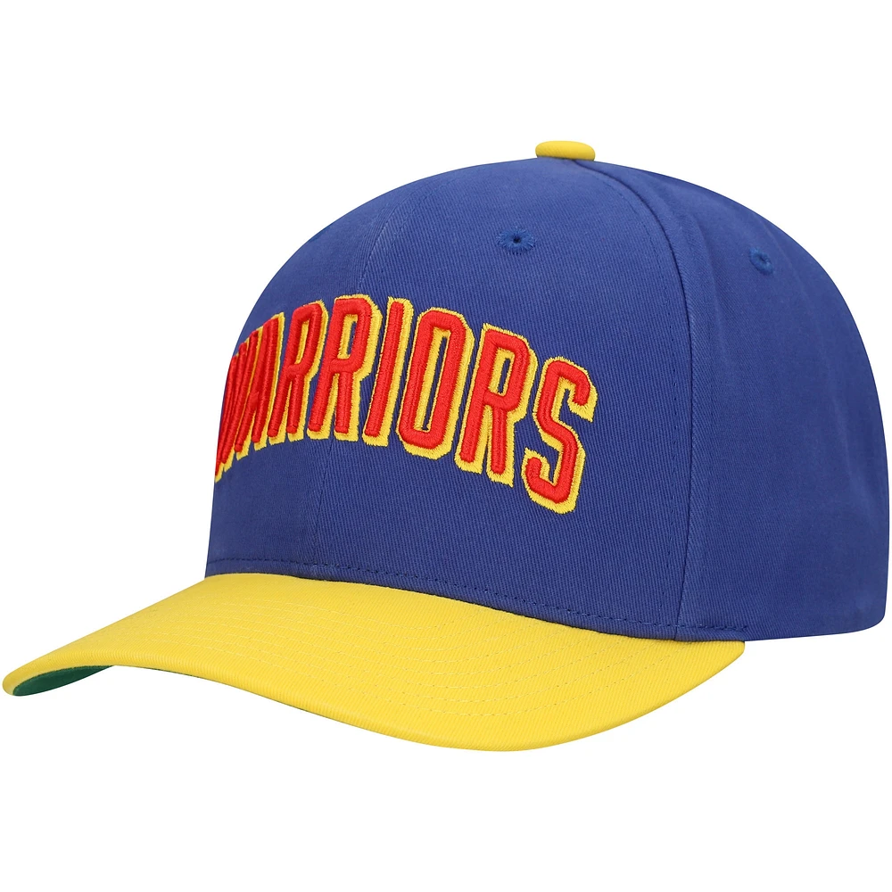 Men's Mitchell & Ness Royal/Gold Golden State Warriors Team Up Classic Edition Adjustable Hat