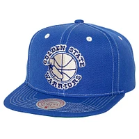 Casquette Snapback Energy Contraste Mitchell & Ness Royal Golden State Warriors pour hommes