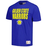 T-shirt flammé légendaire pour homme Mitchell & Ness Royal Golden State Warriors Hardwood Classics