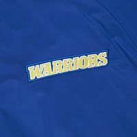 Sweat à capuche rétro matelassé entièrement zippé Mitchell & Ness Royal Golden State Warriors Hardwood Classics pour hommes