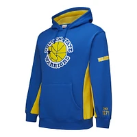 Men's Mitchell & Ness Royal Golden State Warriors Hardwood Classics Team Origins Fleece Pullover Hoodie