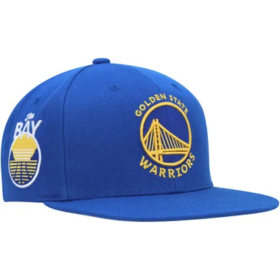 Men's Mitchell & Ness Royal Golden State Warriors Side Core 2.0 Snapback Hat