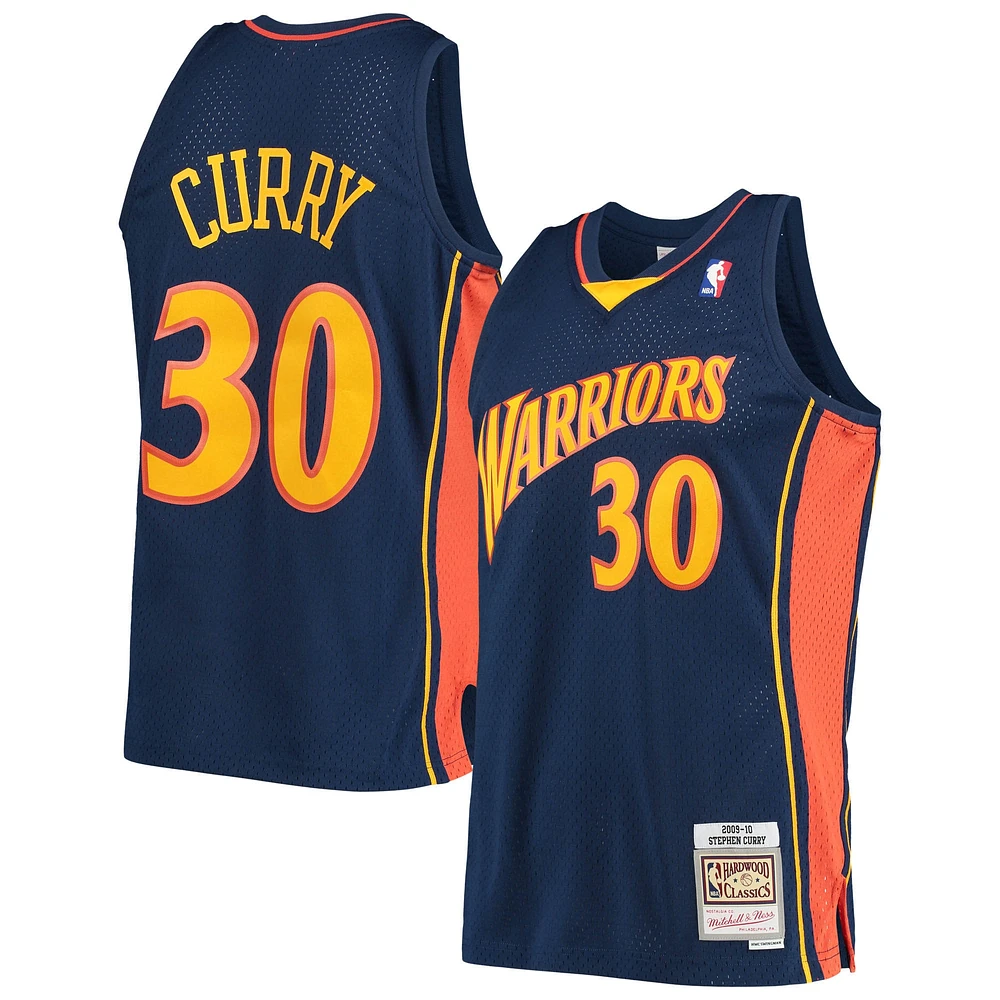 Men's Mitchell & Ness Stephen Curry Navy Golden State Warriors Hardwood Classics Swingman Jersey