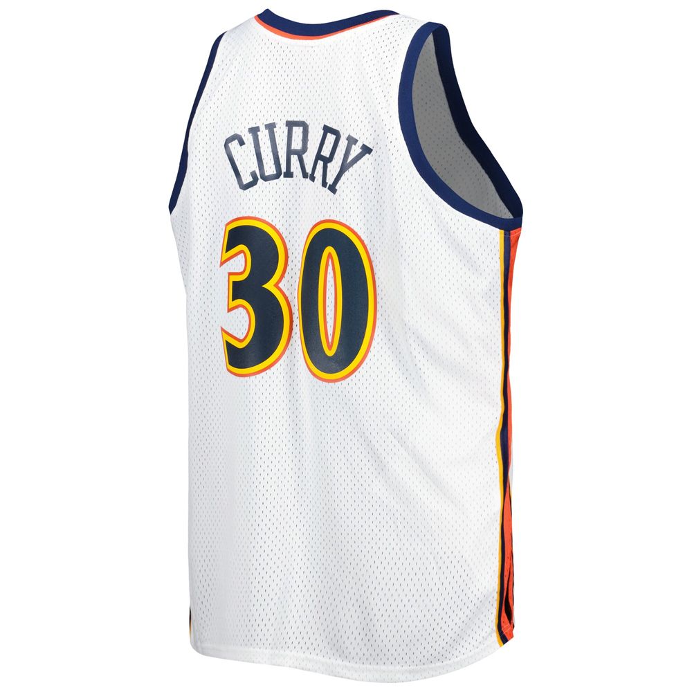 Youth Mitchell Ness Stephen Curry White Golden State