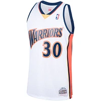 Men's Mitchell & Ness Stephen Curry White Golden State Warriors Hardwood Classics Swingman Jersey
