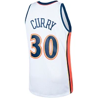 Men's Mitchell & Ness Stephen Curry White Golden State Warriors Hardwood Classics Swingman Jersey