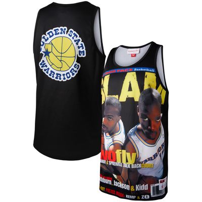 Men's Mitchell & Ness Tim Hardaway/Latrell Sprewell Black Golden State Warriors Slam Player Tank Top