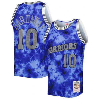 Maillot Mitchell & Ness Tim Hardaway Golden State Warriors 1990/91 Galaxy Swingman bleu pour homme