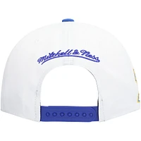 Men's Mitchell & Ness White Golden State Warriors  Soul Logo Shine 2-Tone Snapback Hat