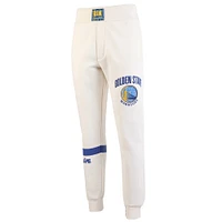 Men's NBA x Two Hype  Cream Golden State Warriors Culture & Hoops Collection Premium Jogger Pants