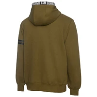 Sweat à capuche de qualité supérieure NBA x Two Hype pour homme, collection Golden State Warriors Culture & Hoops, vert olive