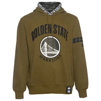 Sweat à capuche de qualité supérieure NBA x Two Hype pour homme, collection Golden State Warriors Culture & Hoops, vert olive