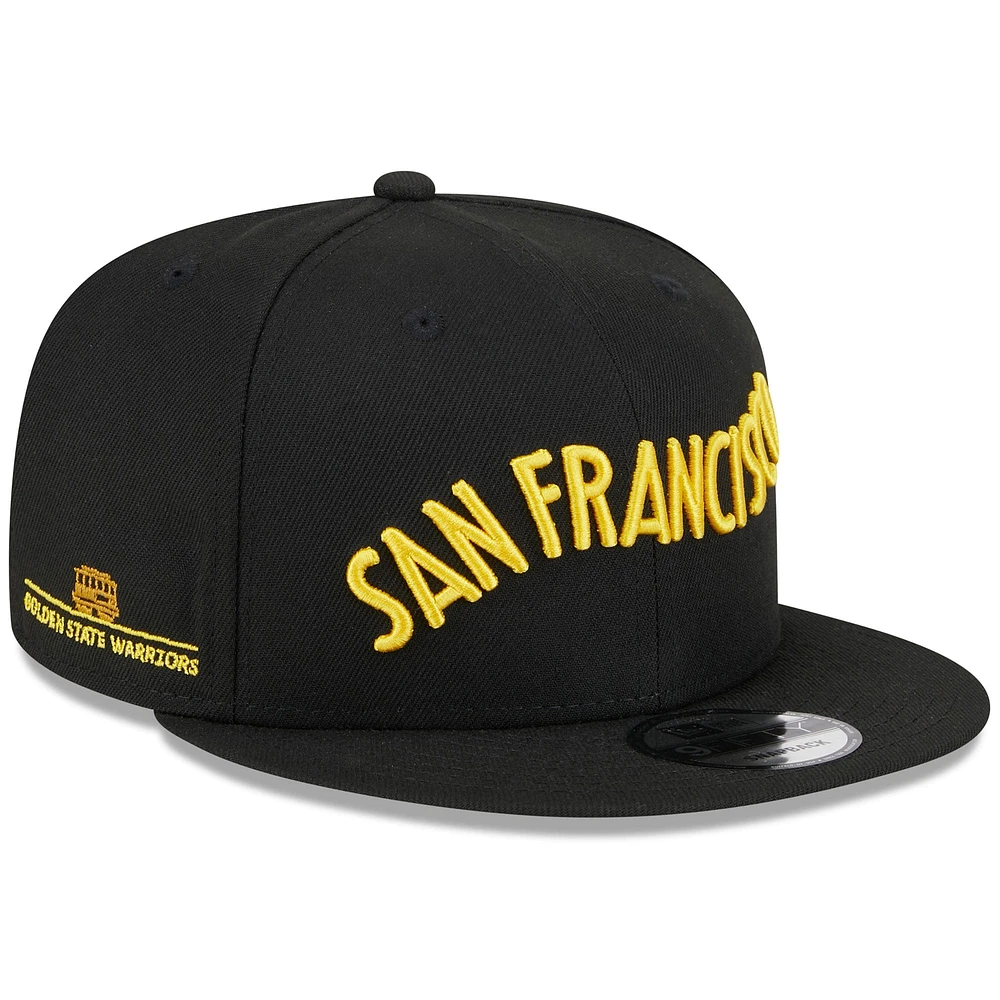 Casquette Snapback alternative 9FIFTY New Era noire Golden State Warriors 2023/24 City Edition pour homme