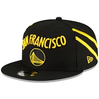 Casquette Snapback officielle 9FIFTY New Era noire Golden State Warriors 2023/24 City Edition pour homme