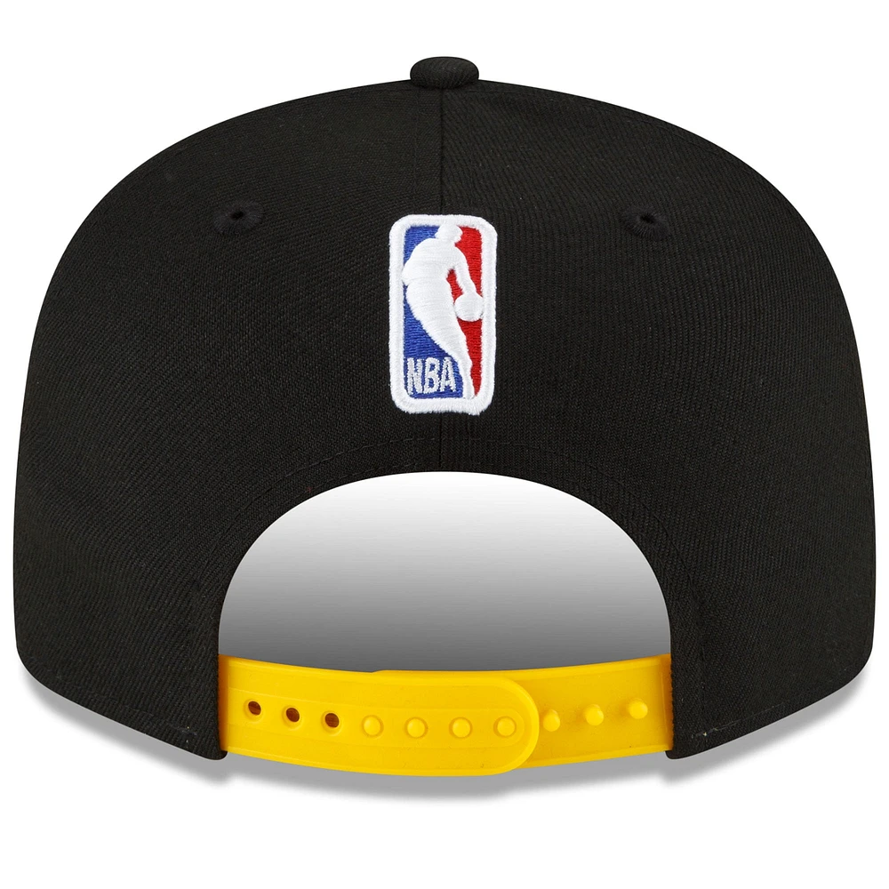 Casquette Snapback officielle 9FIFTY New Era noire Golden State Warriors 2023/24 City Edition pour homme