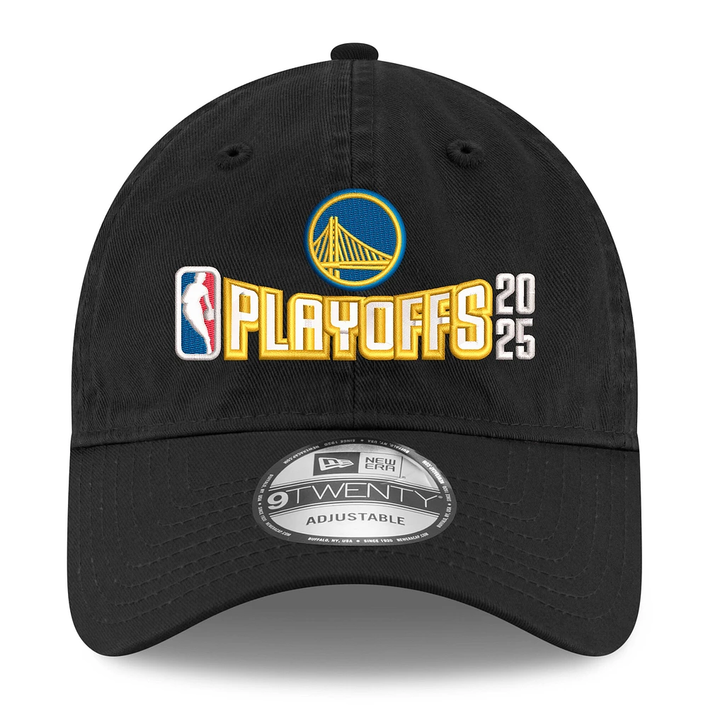 Casquette ajustable 9TWENTY noire New Era pour homme, Golden State Warriors, Playoffs NBA 2025