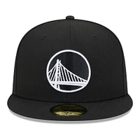 Casquette ajustée 59FIFTY Golden State Warriors noire New Era pour homme