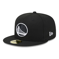 Casquette ajustée 59FIFTY Golden State Warriors noire New Era pour homme