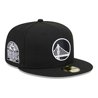 Casquette ajustée 59FIFTY Golden State Warriors noire New Era pour homme