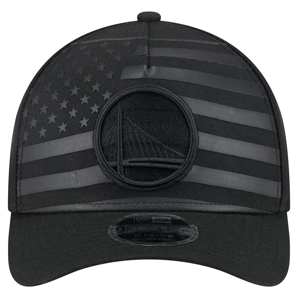 Casquette ajustable A-Frame 9FORTY Game Day Flag des Golden State Warriors de New Era pour homme