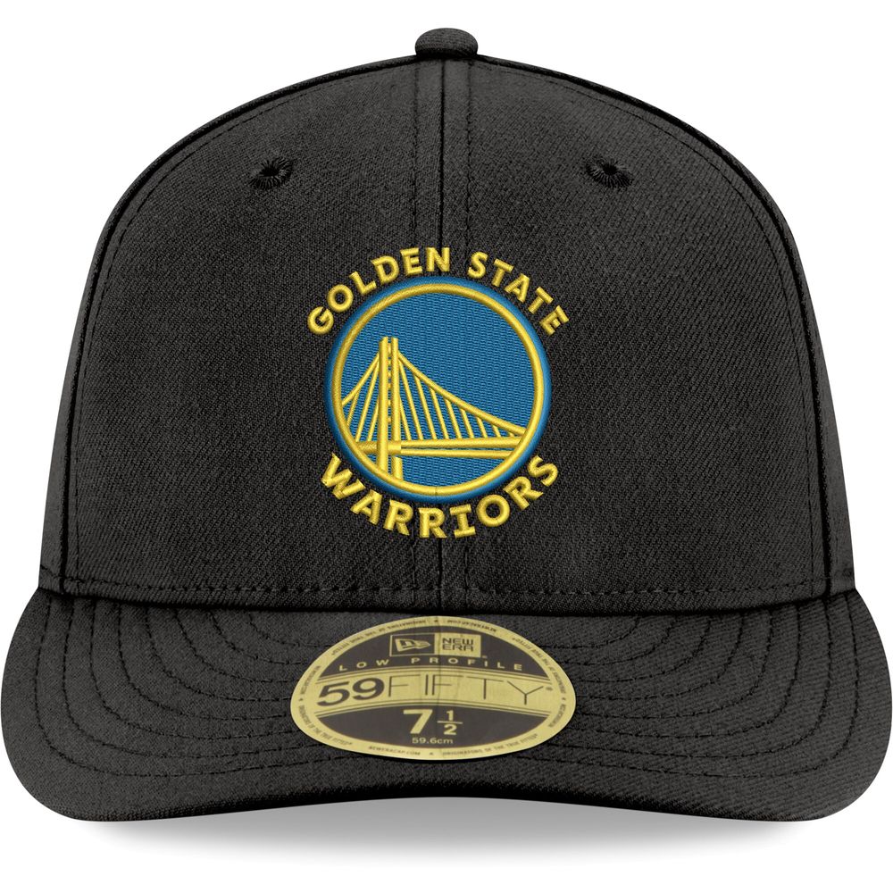 Men's New Era Golden State Warriors Black On Black 59FIFTY Fitted Hat