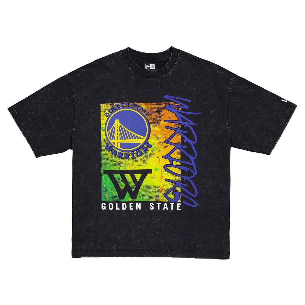 Men's New Era Black Golden State Warriors Sport Classics Enzyme Washed T-Shirt