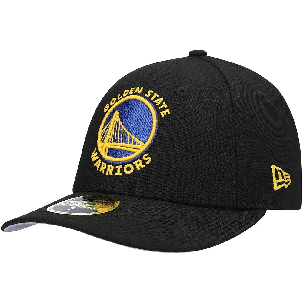 Casquette ajustée 59FIFTY à profil bas Golden State Warriors Team New Era pour homme, noire