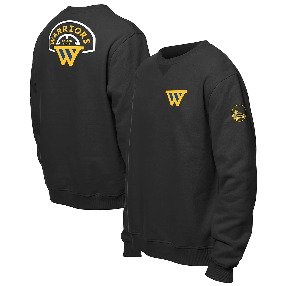 Sweat-shirt noir New Era Golden State Warriors "W" Statement pour hommes