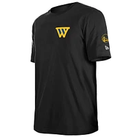 T-shirt noir à déclaration "W" New Era pour hommes des Golden State Warriors