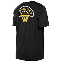 T-shirt noir à déclaration "W" New Era pour hommes des Golden State Warriors