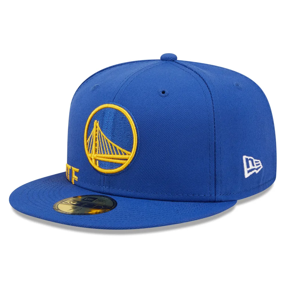 Casquette ajustée 59FIFTY Golden State Warriors New Era pour homme avec fente latérale bleue